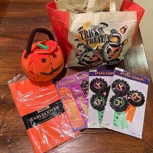 Halloween Party Supplies/Favors, Tablecloth, Costume Awards, Trick or Treat Bags